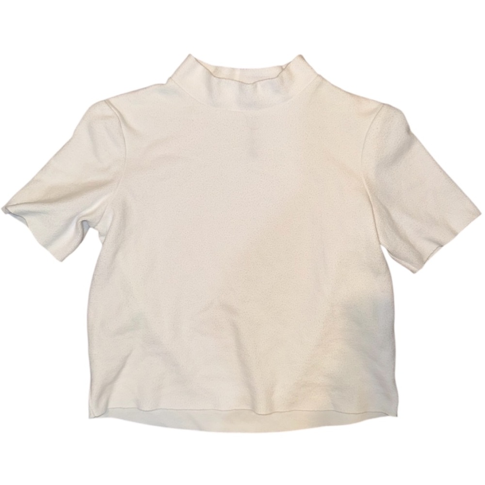 Zara Ribbed Turtle Neck Crop Top - Picture 4 of 7